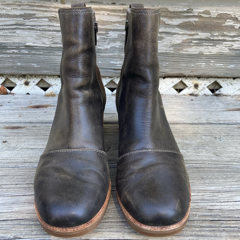 SOREL Cate Waterproof Leather & Suede Stacked Heel Boot Women’s Size 10 - Picture 3 of 14